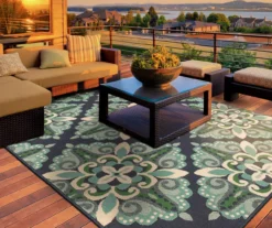 Capri Blue & Green Indoor/Outdoor Area Rugs 30 Capri Blue & Green Indoor/Outdoor Area Rugs -Garden Furniture Store 810413026 2