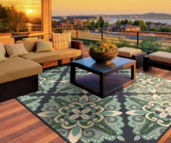 Capri Blue & Green Indoor/Outdoor Area Rugs 40 Capri Blue & Green Indoor/Outdoor Area Rugs -Garden Furniture Store 810413056 2