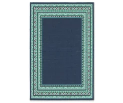 Kimbell Navy Blue Indoor/Outdoor Area Rugs -Garden Furniture Store 810413059