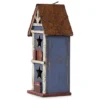 Red, White & Blue Colonial Wood & Metal Birdhouse 2 Red, White & Blue Colonial Wood & Metal Birdhouse -Garden Furniture Store 810429029
