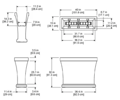 Mayne Inc. Bordeaux Trough Planter -Garden Furniture Store 810440484 6