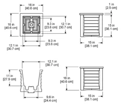 Mayne Inc. Lakeland 16" Square Planter 31 Mayne Inc. Lakeland 16" Square Planter -Garden Furniture Store 810440543 5