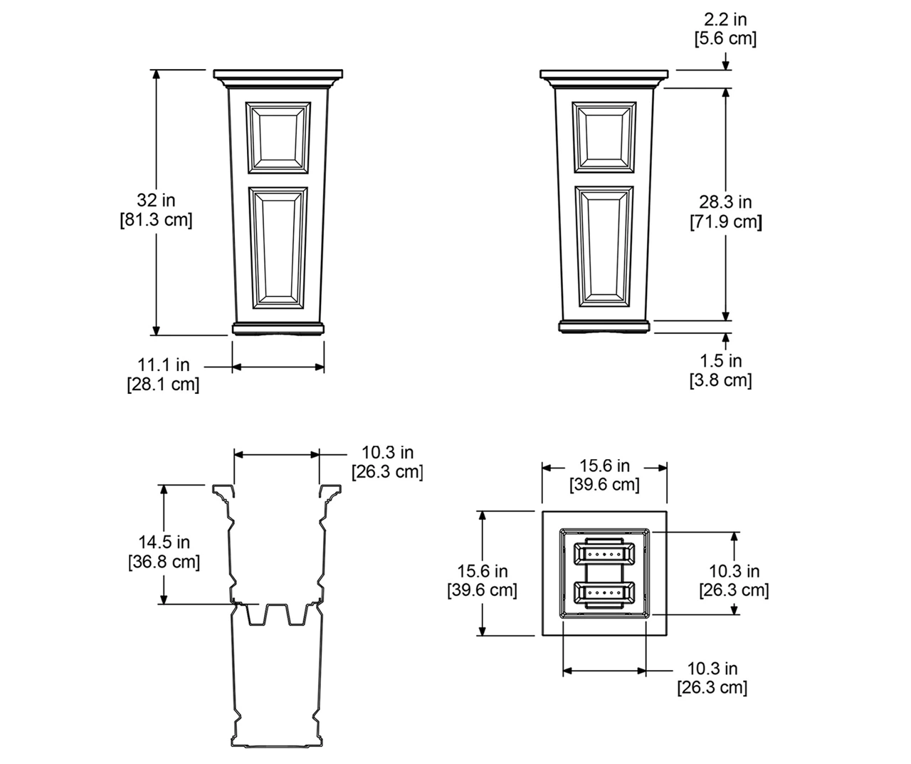 Mayne Inc. Nantucket Tall Planter 19 Mayne Inc. Nantucket Tall Planter - Image 17