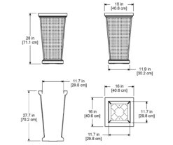 Mayne Inc. Wellington Tall Planter -Garden Furniture Store 810440578 5