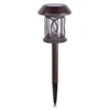 Bronze Circle LED Solar 6-Piece Pathway Light Set -Garden Furniture Store 810453366