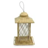 Yellow Metal Lantern Bird Feeder -Garden Furniture Store 810454755