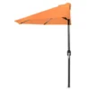 Orange Half-Round Market Patio Umbrella -Garden Furniture Store 810467271