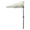 Natural Half-Round Market Patio Umbrella -Garden Furniture Store 810467272