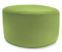Jordan Manufacturing 18" Round Outdoor Pouf With Welt Trim -Garden Furniture Store 810467570