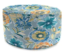 Jordan Manufacturing 18" Round Outdoor Pouf With Welt Trim -Garden Furniture Store 810467574
