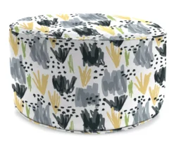 Jordan Manufacturing 18" Round Outdoor Pouf With Welt Trim -Garden Furniture Store 810467576