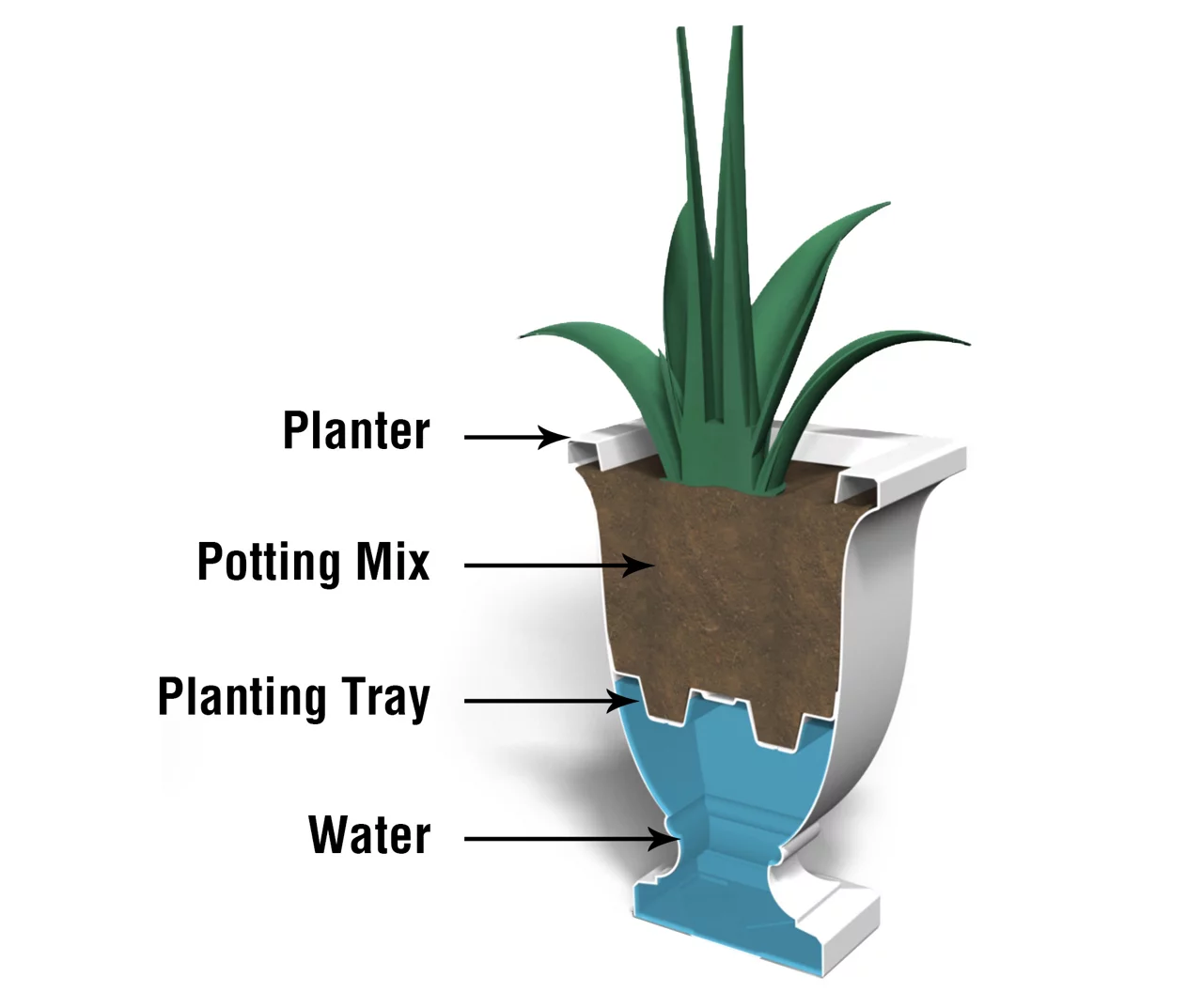 Augusta White Tall Planter 8 Augusta White Tall Planter - Image 6