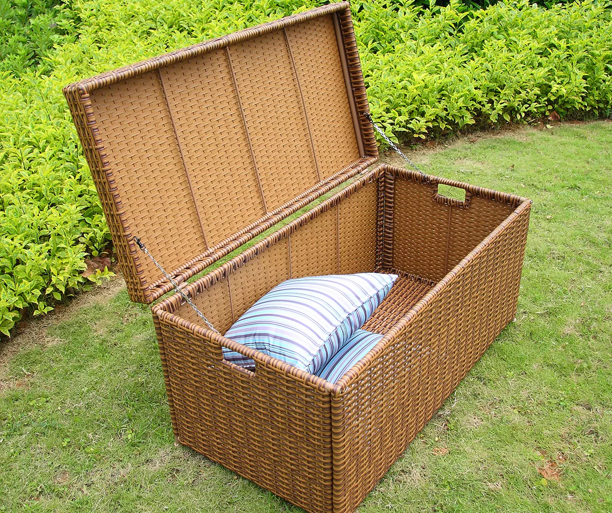 All-Weather Wicker 48-Gallon Storage Deck Box 8 All-Weather Wicker 48-Gallon Storage Deck Box - Image 6