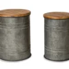 Farmhouse Storage Stools, 2-Pack -Garden Furniture Store 810479898 1