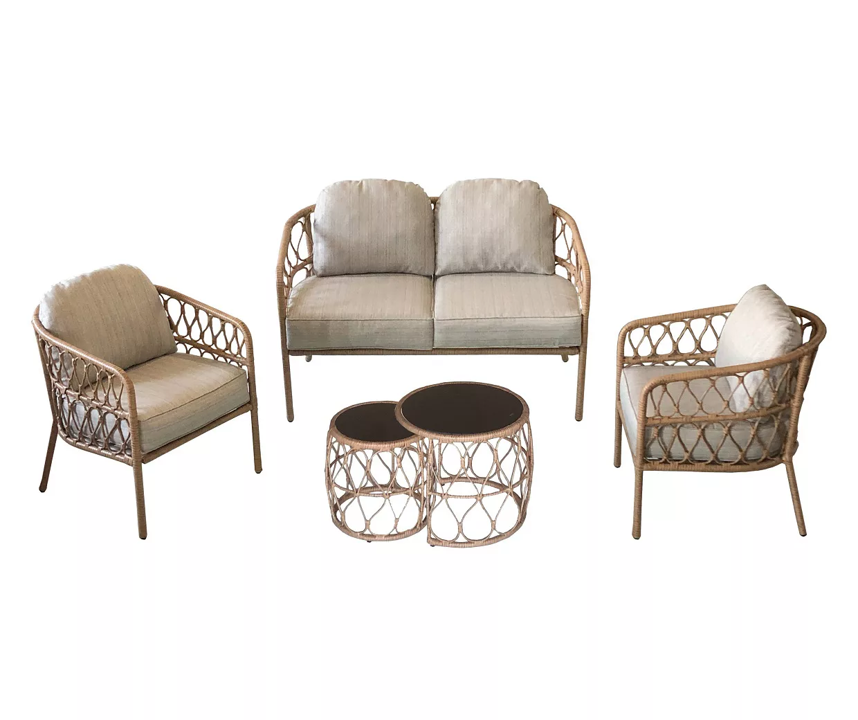 Aurora Pines All-Weather Wicker Cushioned Patio Loveseat 4 Aurora Pines All-Weather Wicker Cushioned Patio Loveseat - Image 2