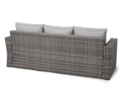 Broyhill Eagle Brooke All-Weather Wicker Cushioned Patio Sofa -Garden Furniture Store 810498108 2 1