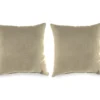 Sand Tan Outdoor Throw Pillows, 2-Pack -Garden Furniture Store 810520669