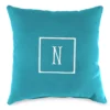 "N" Monogram Indoor/Outdoor Throw Pillow -Garden Furniture Store 810522338