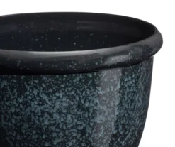 14.25" Green Speckle Glaze Plastic Planters, 3-Pack -Garden Furniture Store 810525063 3
