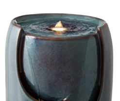Turquoise Glaze Pot LED Water Fountain 13 Turquoise Glaze Pot LED Water Fountain -Garden Furniture Store 810525092 6