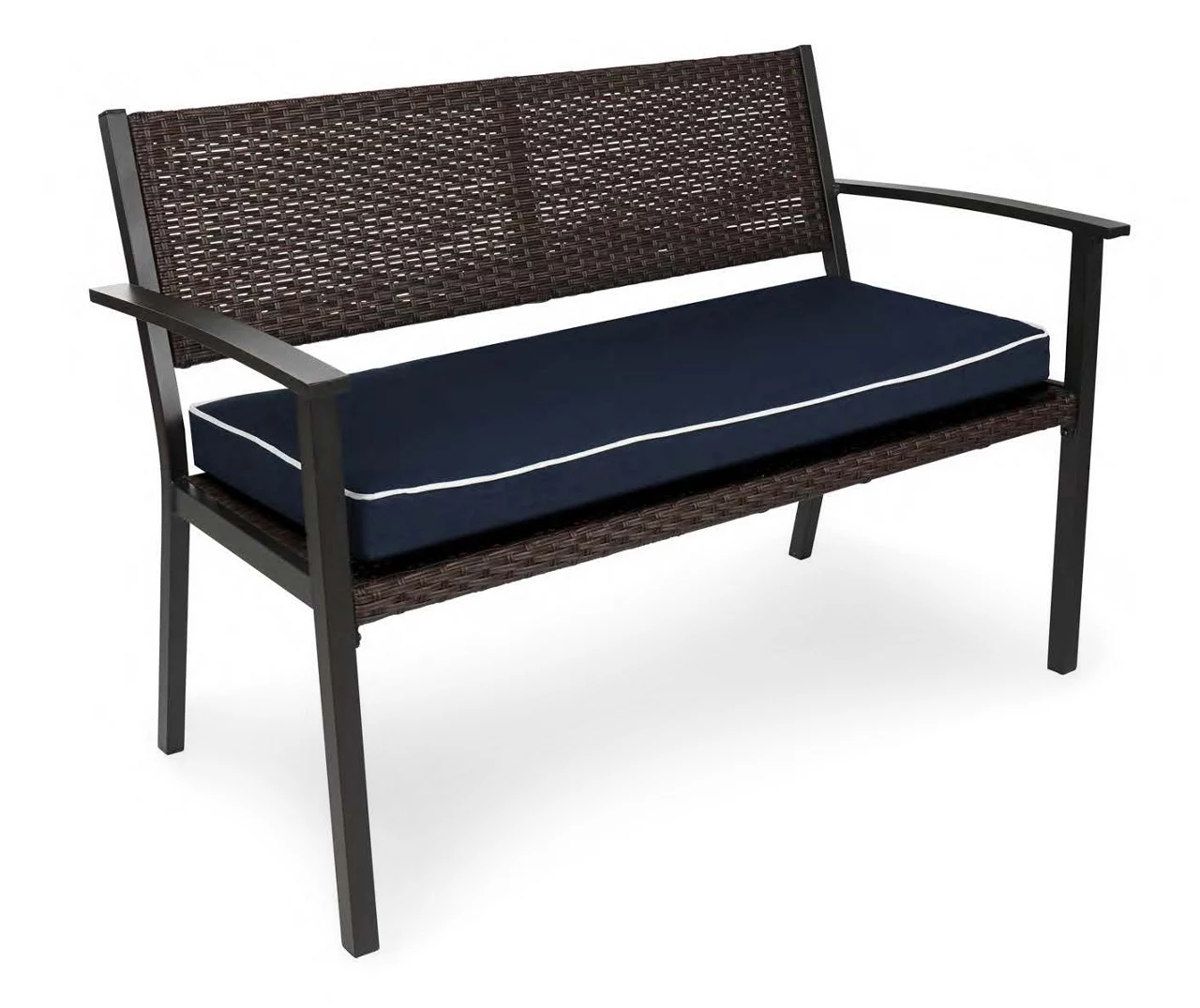 Navy Blue Deluxe Outdoor Bench Cushion 6 Navy Blue Deluxe Outdoor Bench Cushion - Image 4