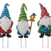 Metal Garden Gnome 3-Piece Yard Stake & Wall Decor Set -Garden Furniture Store 810525499 1