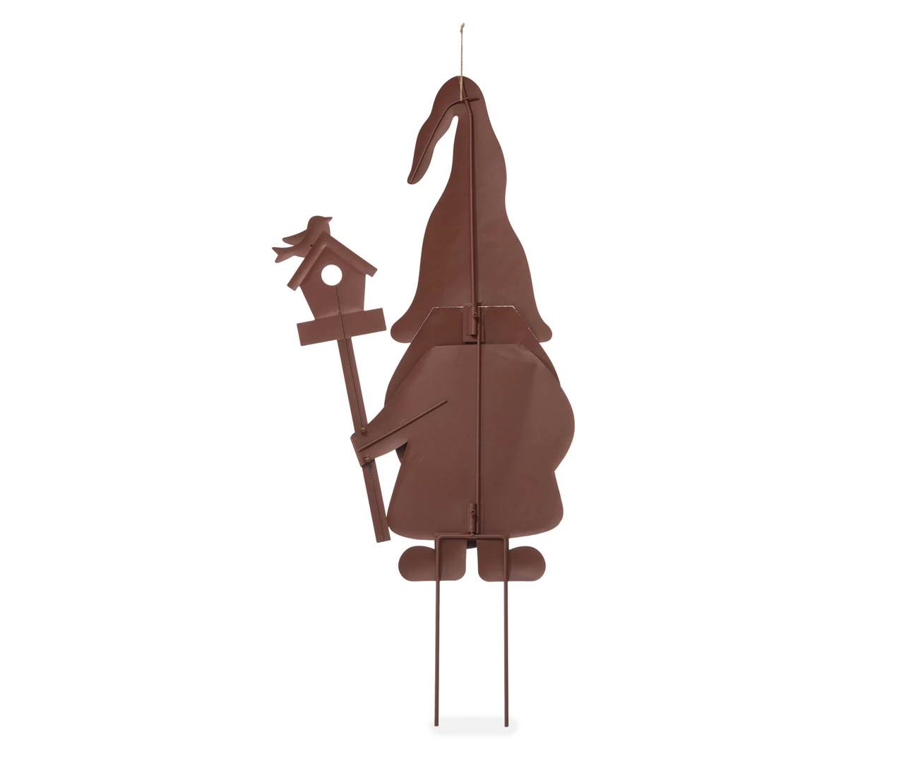 Metal Garden Gnome 3-Piece Yard Stake & Wall Decor Set 4 Metal Garden Gnome 3-Piece Yard Stake & Wall Decor Set - Image 2