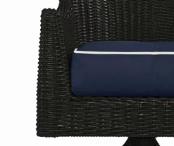 Navy Blue 4-Piece Outdoor Wicker Chair Cushion Set -Garden Furniture Store 810525533 4