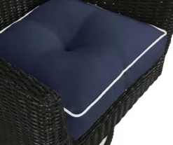 Navy Blue 4-Piece Outdoor Wicker Chair Cushion Set -Garden Furniture Store 810525533 5