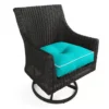 Turquoise 4-Piece Outdoor Wicker Chair Cushion Set 2 Turquoise 4-Piece Outdoor Wicker Chair Cushion Set -Garden Furniture Store 810525534 1
