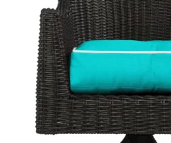 Turquoise 4-Piece Outdoor Wicker Chair Cushion Set 12 Turquoise 4-Piece Outdoor Wicker Chair Cushion Set -Garden Furniture Store 810525534 4