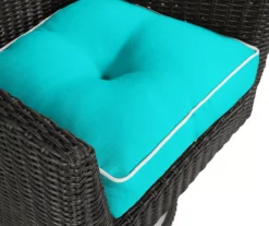 Turquoise 4-Piece Outdoor Wicker Chair Cushion Set 13 Turquoise 4-Piece Outdoor Wicker Chair Cushion Set -Garden Furniture Store 810525534 5