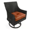 Burnt Orange 4-Piece Outdoor Wicker Chair Cushion Set