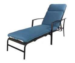 Captain's Blue Stripe Reversible Outdoor Chaise Cushion -Garden Furniture Store 810525541 4
