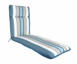 Captain's Blue Stripe Reversible Outdoor Chaise Cushion -Garden Furniture Store 810525541 5