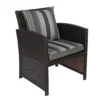 Natural Gray Stripe 4-Piece Reversible Deluxe Outdoor Chair Cushion Set -Garden Furniture Store 810525548 1