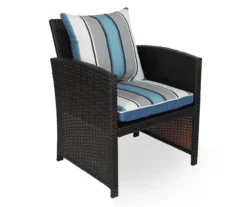 Captain's Blue Stripe 4-Piece Reversible Deluxe Outdoor Cushion Set -Garden Furniture Store 810525549 3