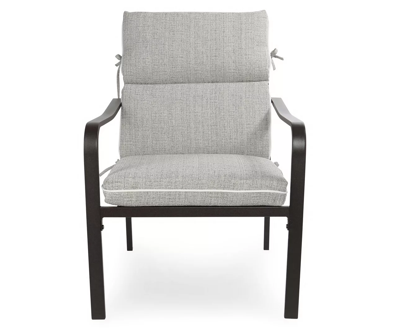 Linen-Gray High Back Outdoor Chair Cushion 4 Linen-Gray High Back Outdoor Chair Cushion - Image 2