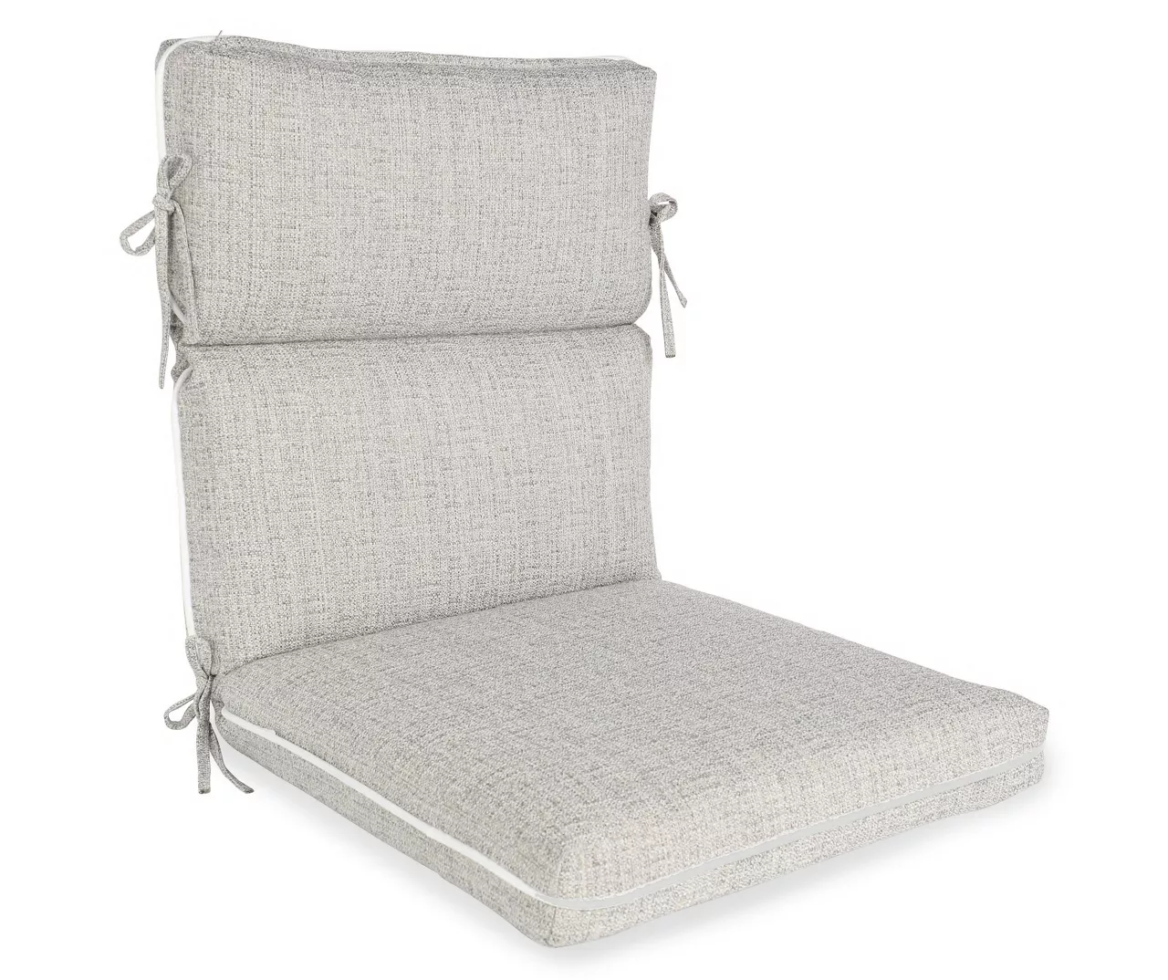 Linen-Gray High Back Outdoor Chair Cushion 6 Linen-Gray High Back Outdoor Chair Cushion - Image 4