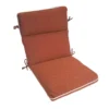 Burnt Orange High Back Outdoor Chair Cushion