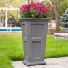 16" Fairfield Graphite Gray Tall Planter -Garden Furniture Store 810526444 1