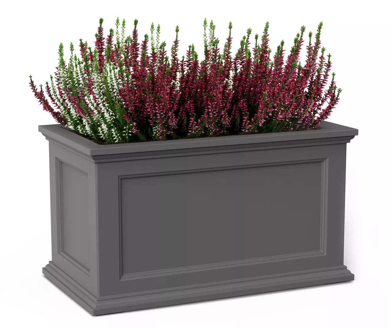 36" Fairfield Graphite Gray Square Planter 4 36" Fairfield Graphite Gray Square Planter - Image 2