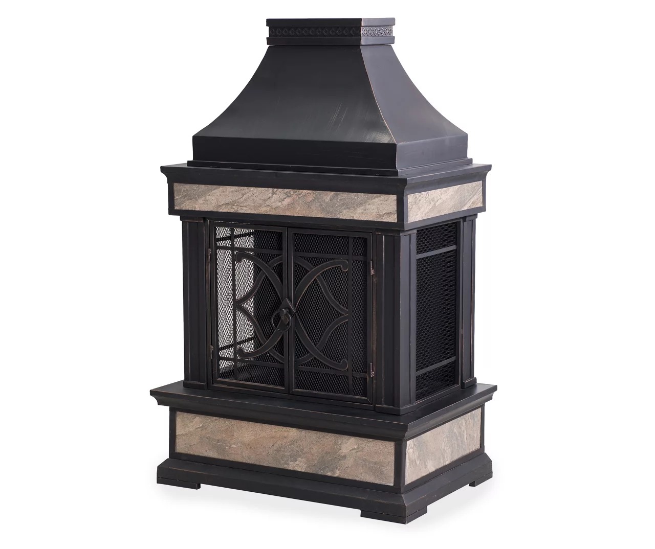 35.4" Heirloom Black Slate Wood Burning Patio Fireplace 6 35.4" Heirloom Black Slate Wood Burning Patio Fireplace - Image 4