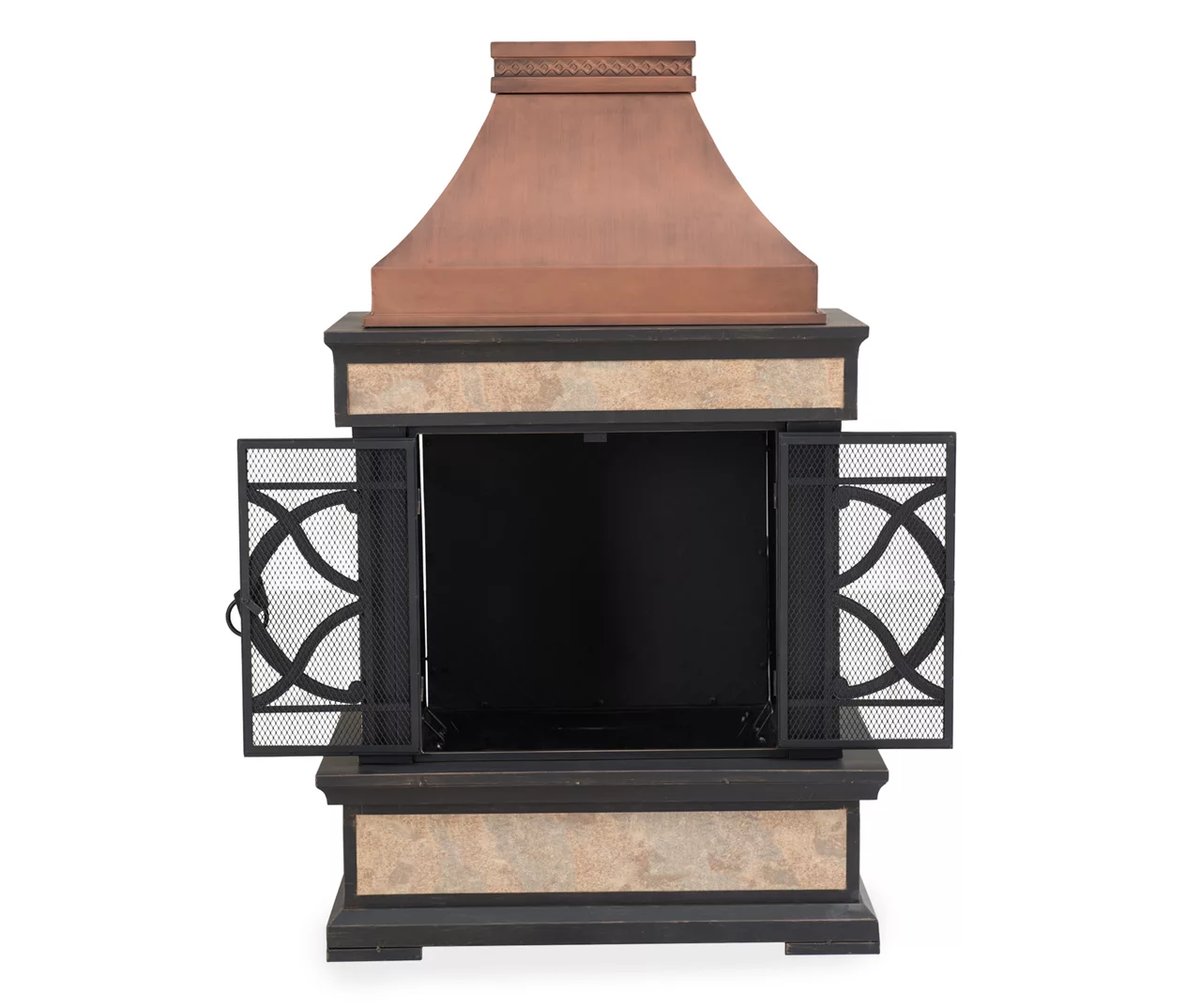 35.4" Heirloom Copper Slate Wood Burning Patio Fireplace 6 35.4" Heirloom Copper Slate Wood Burning Patio Fireplace - Image 4