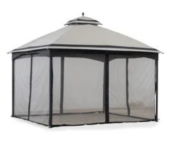 Gray & Black 2-Tier Gazebo, (10.5' X 13') -Garden Furniture Store 810527850 11
