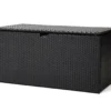 Black 140-Gallon All-Weather Wicker Storage Deck Box 2 Black 140-Gallon All-Weather Wicker Storage Deck Box -Garden Furniture Store 810530855 A0 1
