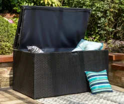 Black 140-Gallon All-Weather Wicker Storage Deck Box -Garden Furniture Store 810530855 A0 4