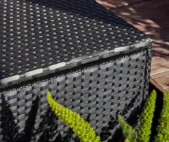 Black 140-Gallon All-Weather Wicker Storage Deck Box -Garden Furniture Store 810530855 A0 6