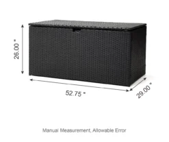 Black 140-Gallon All-Weather Wicker Storage Deck Box -Garden Furniture Store 810530855 A0 8