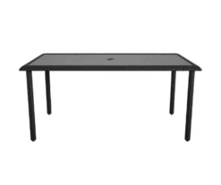 Lakewood Ranch Black Glass & Wicker Patio Dining Table -Garden Furniture Store 810541483 3